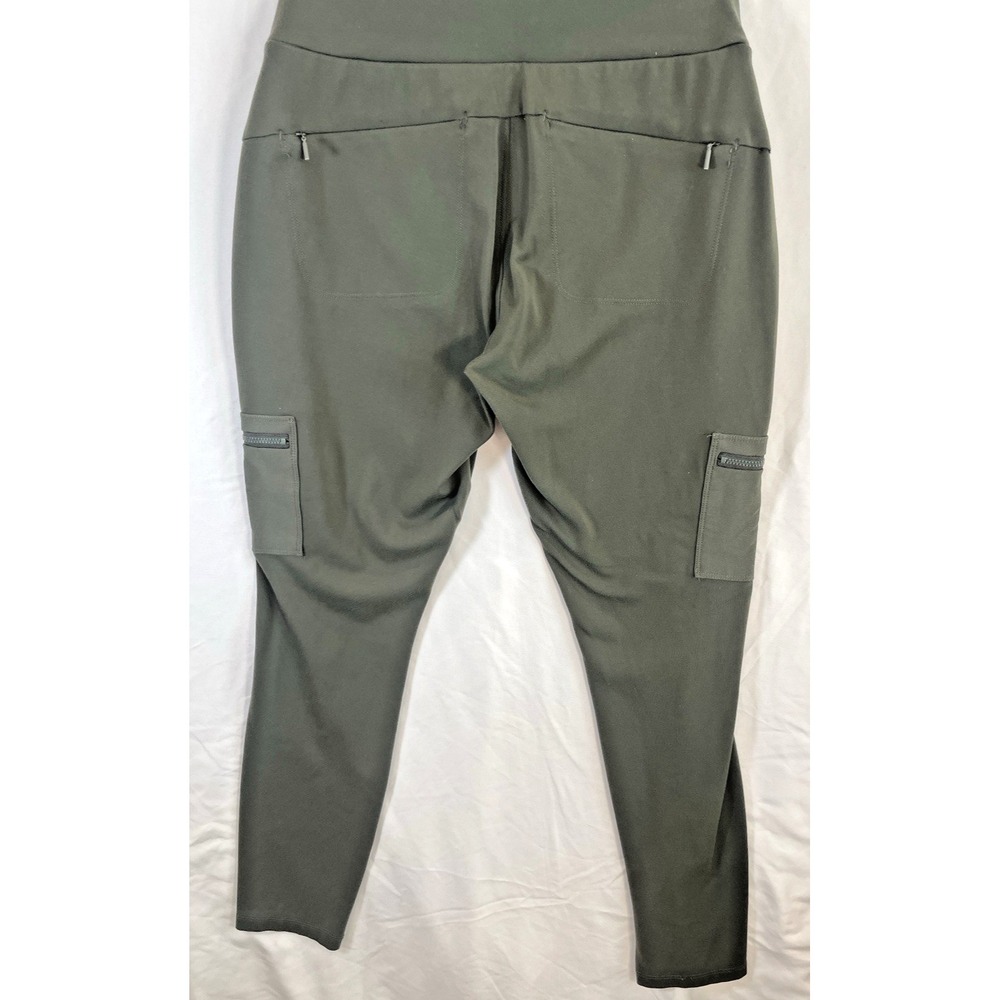 Athleta Headlands Hybrid Cargo Tight Leggings Peat Zippered Pockets S ize 4 - Picture 13 of 14